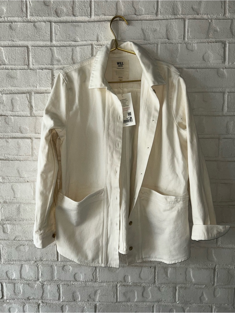 SEZANE Ecru Denim Will Jacket Size medium - Picture 2 of 6